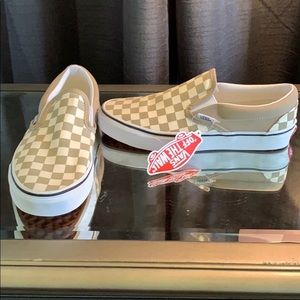 New! Khaki checkered vans